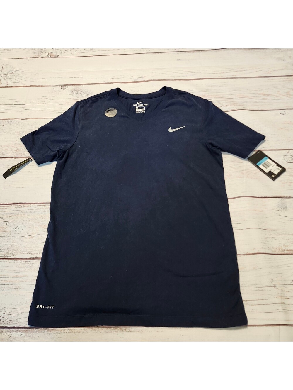 Nike Dri-FIT Cotton Tee Navy Blue Medium NWT
